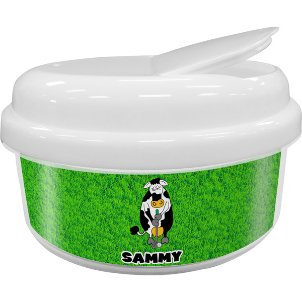 Custom Cow Golfer Snack Container (Personalized)
