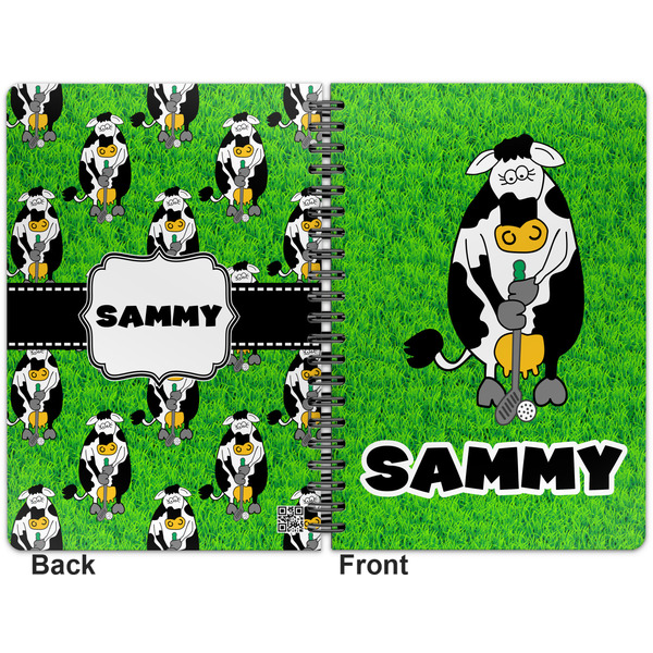 Cow Golfer Spiral Journal 7 x 10 - Apvl