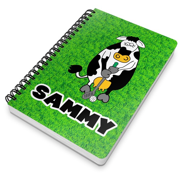 Cow Golfer Spiral Journal 7 x 10 - Main