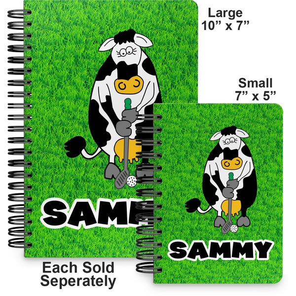 Cow Golfer Spiral Journal - Comparison