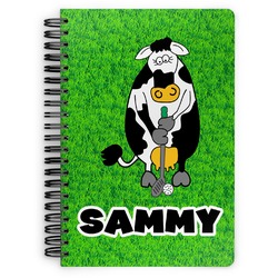 Cow Golfer Spiral Notebook (Personalized)