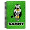 Cow Golfer Spiral Journal Large - Front View