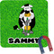 Cow Golfer Square Fridge Magnet (Personalized)