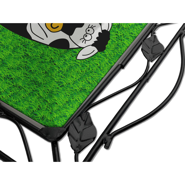 Cow Golfer Square Trivet - Detail