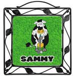 Cow Golfer Square Trivet (Personalized)