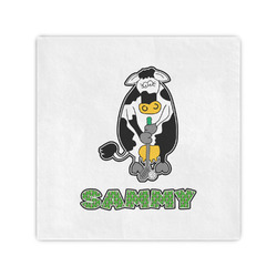 Cow Golfer Cocktail Napkins (Personalized)