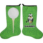 Cow Golfer Holiday Stocking - Double-Sided - Neoprene (Personalized)
