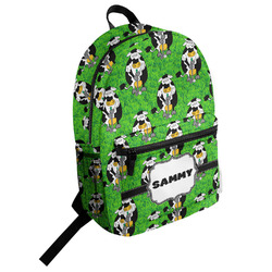 Cow Golfer Student Backpack (Personalized)