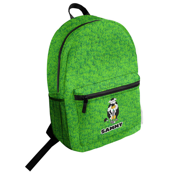 Custom Cow Golfer Student Backpack (Personalized)