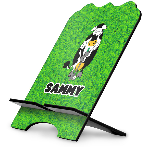 Custom Cow Golfer Stylized Tablet Stand w/ Name or Text