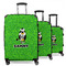 Cow Golfer 3 Piece Luggage Set - 20" Carry On, 24" Medium Checked, 28" Large Checked (Personalized)