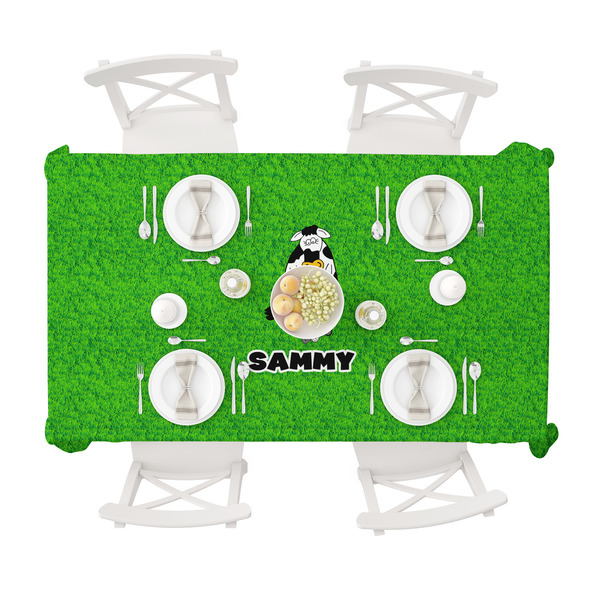 Cow Golfer Tablecloths (58"x102") - TOP VIEW
