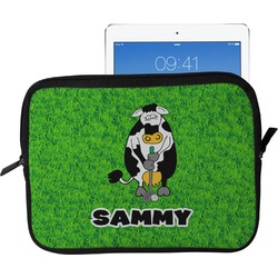 Cow Golfer Tablet Case / Sleeve - Large (Personalized)