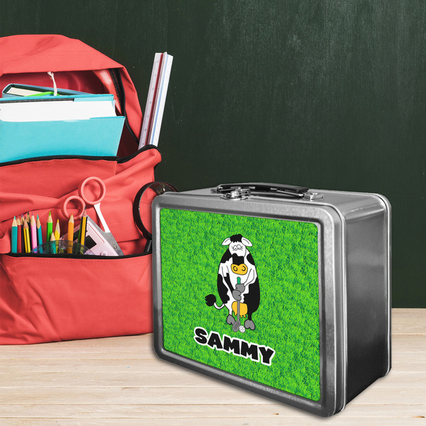 Cow Golfer Tin Lunchbox - LIFESTYLE