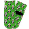 Cow Golfer Toddler Ankle Socks - Single Pair - Front and Back