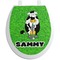 Cow Golfer Toilet Seat Decal (Personalized)
