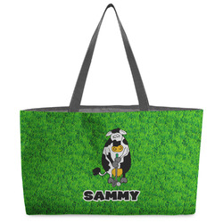 Cow Golfer Beach Totes Bag - w/ Black Handles (Personalized)