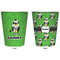 Cow Golfer Trash Can White - Front and Back - Apvl