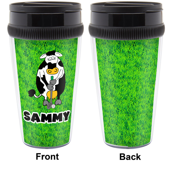 Cow Golfer Travel Mug Approval (Personalized)