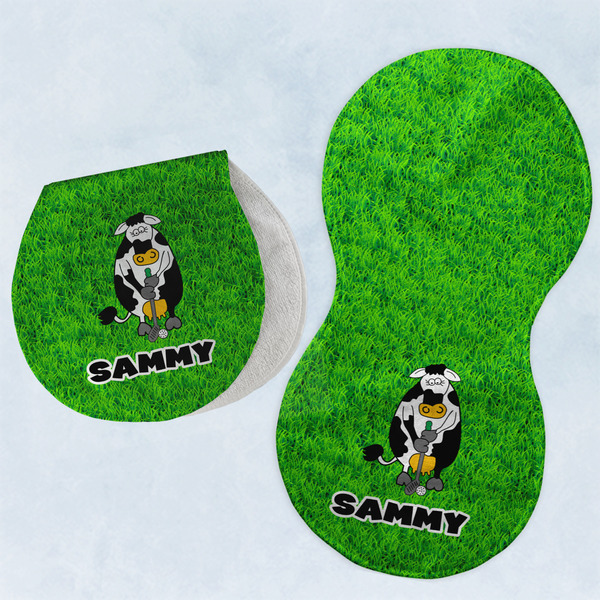 Cow Golfer Two Peanut Shaped Burps - Open and Folded