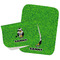 Cow Golfer Two Rectangle Burp Cloths - Open & Folded