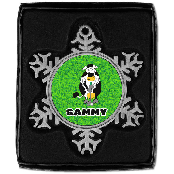 Cow Golfer Vintage Snowflake - In box
