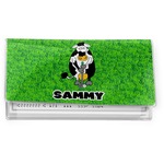 Cow Golfer Vinyl Checkbook Cover (Personalized)