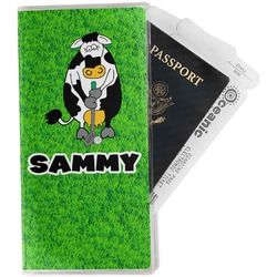 Cow Golfer Travel Document Holder