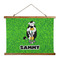 Cow Golfer Wall Hanging Tapestry - Wide (Personalized)