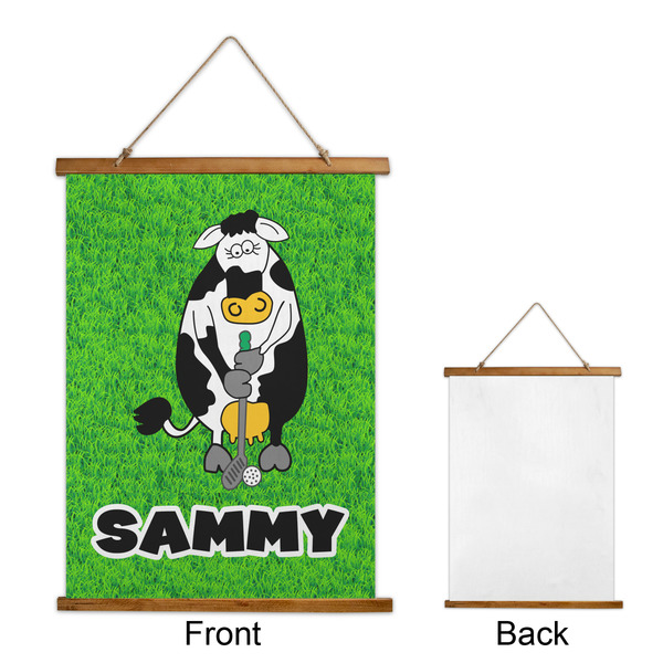 Cow Golfer Wall Hanging Tapestry - Portrait - APPROVAL