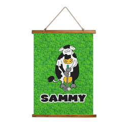 Cow Golfer Wall Hanging Tapestry - Tall (Personalized)