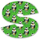 Cow Golfer Letter Decal - Custom Sizes (Personalized)