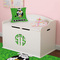 Cow Golfer Wall Monogram on Toy Chest