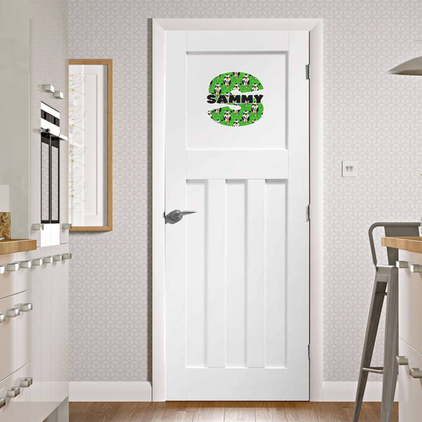 Cow Golfer Wall Name & Initial Medium on Door