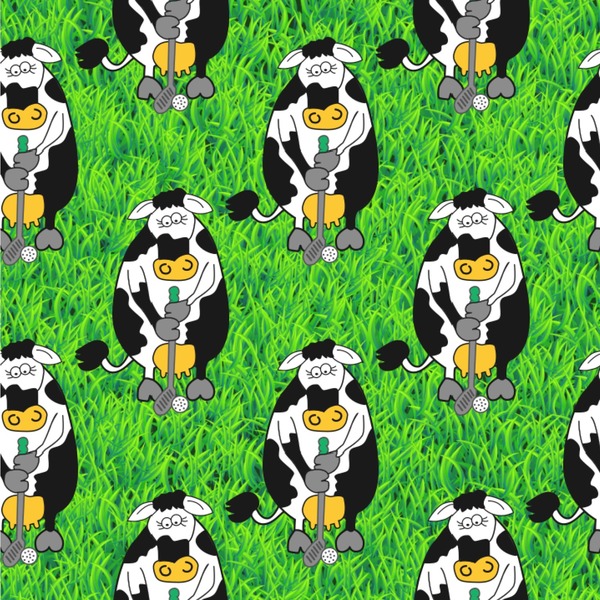 Cow Golfer Wallpaper Square
