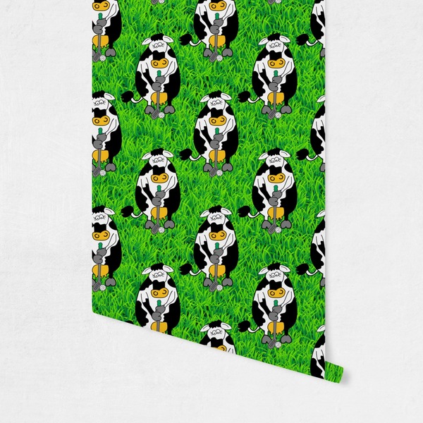 Cow Golfer Wallpaper on Wall