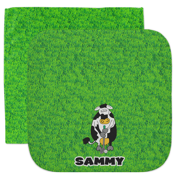 Custom Cow Golfer Facecloth / Wash Cloth (Personalized)