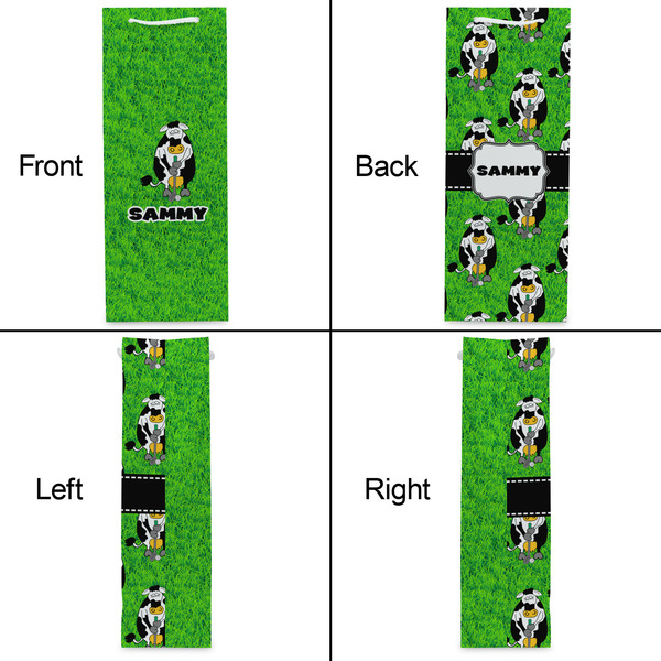 Cow Golfer Wine Gift Bag - Gloss - Approval