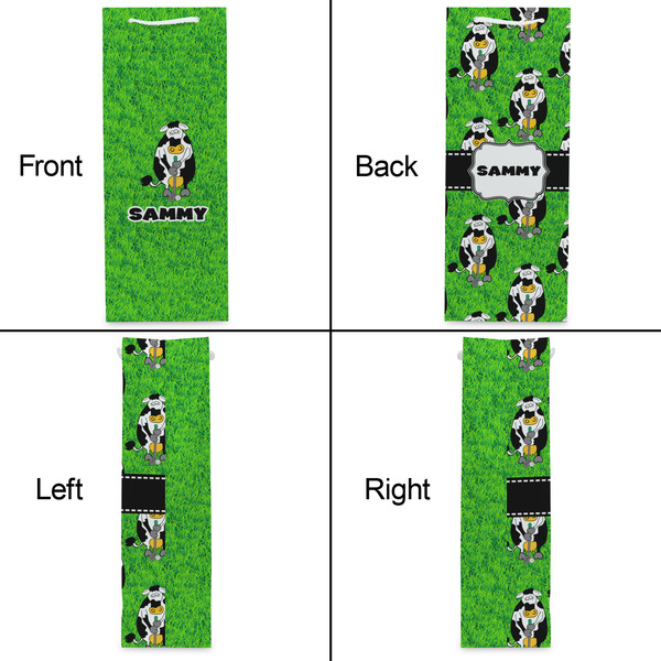 Cow Golfer Wine Gift Bag - Matte - Approval