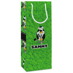 Cow Golfer Wine Gift Bags - Matte (Personalized)