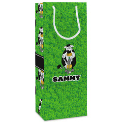 Cow Golfer Wine Gift Bags - Matte (Personalized)