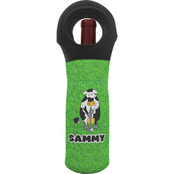Cow Golfer Wine Tote Bag (Personalized)
