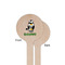 Cow Golfer Wooden 6" Stir Stick - Round - Single Sided - Front & Back