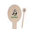 Cow Golfer Wooden Food Pick - Oval - Closeup