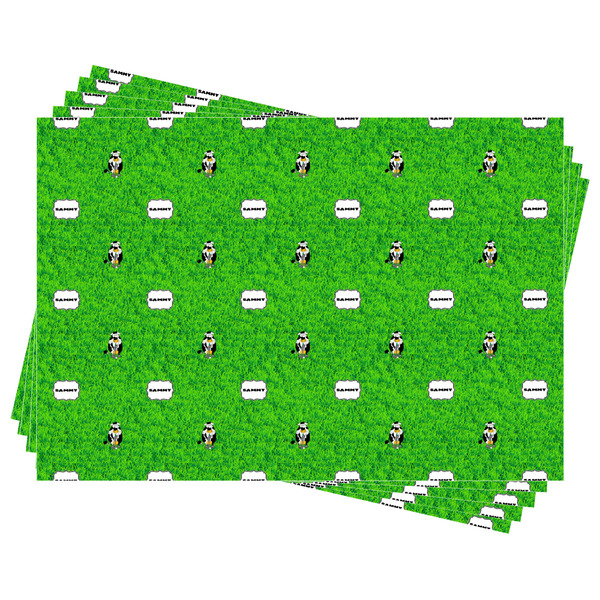Cow Golfer Wrapping Paper - Front & Back - Sheets Approval