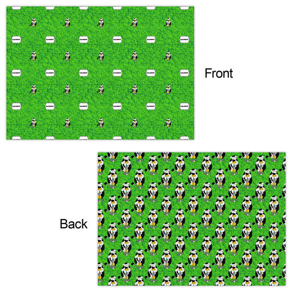 Cow Golfer Wrapping Paper Sheet - Double Sided - Front & Back