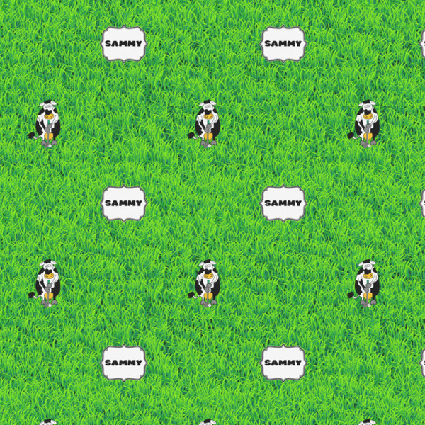 Cow Golfer Wrapping Paper Square