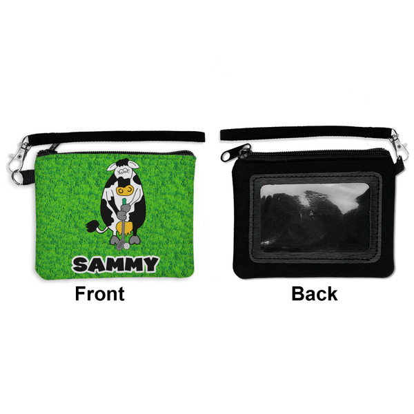 Cow Golfer Wristlet ID Cases - Front & Back