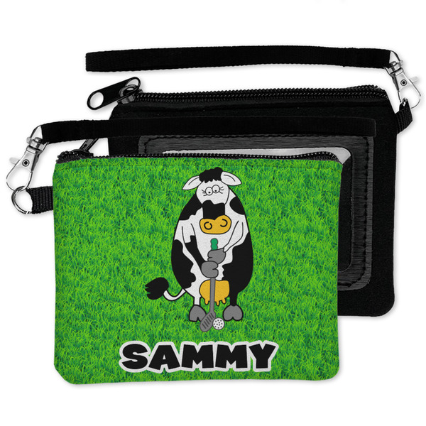 Cow Golfer Wristlet ID Cases - MAIN