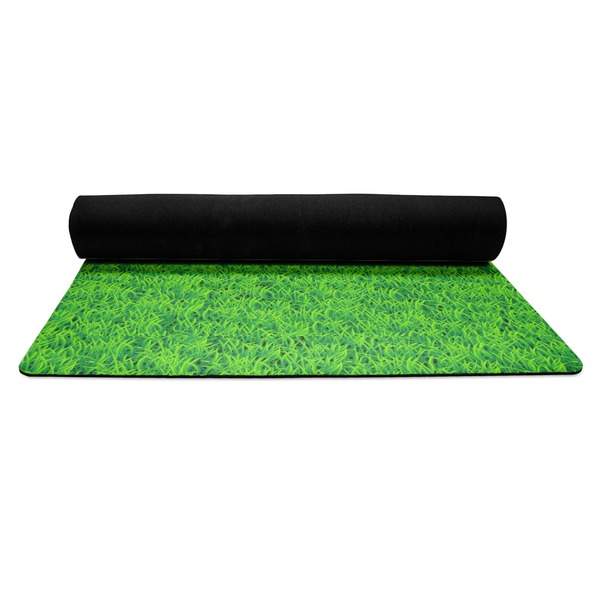 Cow Golfer Yoga Mat Rolled up Black Rubber Backing